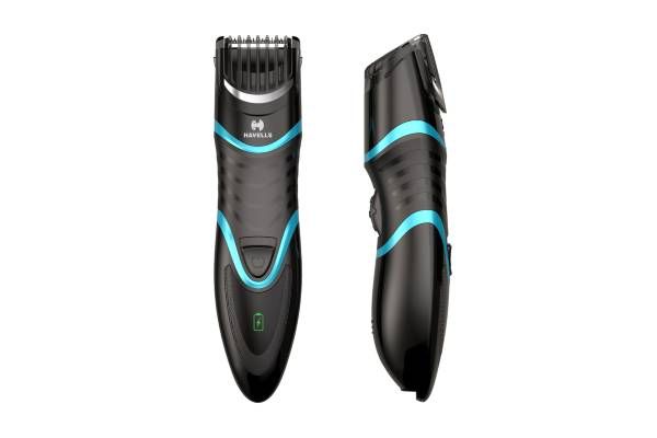 USB Quick Charge Zoom Wheel Beard Trimmer (Black/Blue)